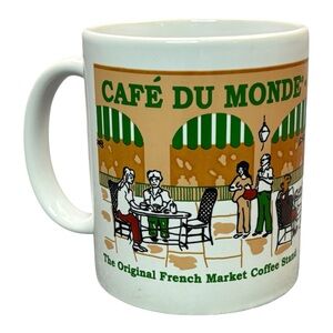 Vintage Cafe Du Monde Mug New Orleans LA Ceramic Coffee Cup French Quarter